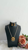 Royal ruby pearl pendant set