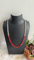 Red crystal pearl chain