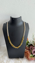 Yellow crystal pearl chain