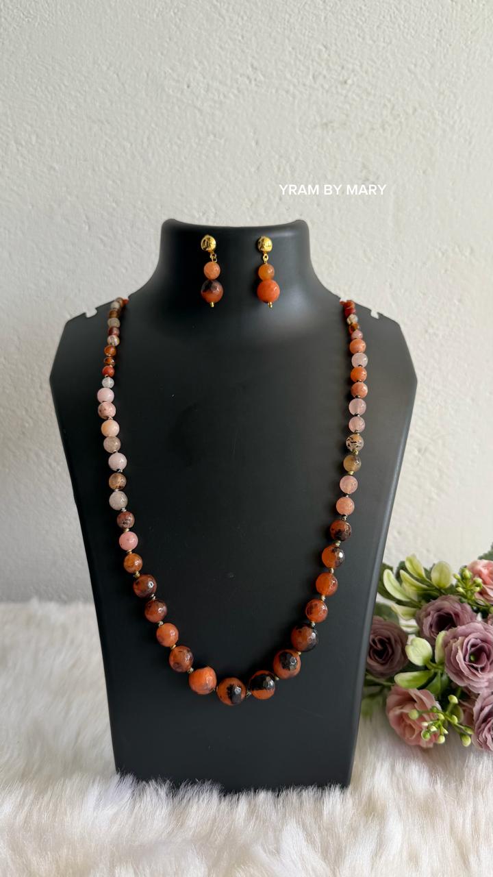 rust orange beads