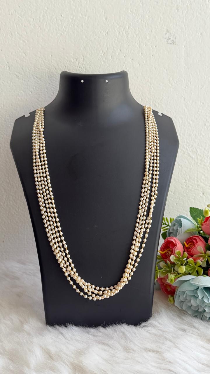 5 layer round pearl chain