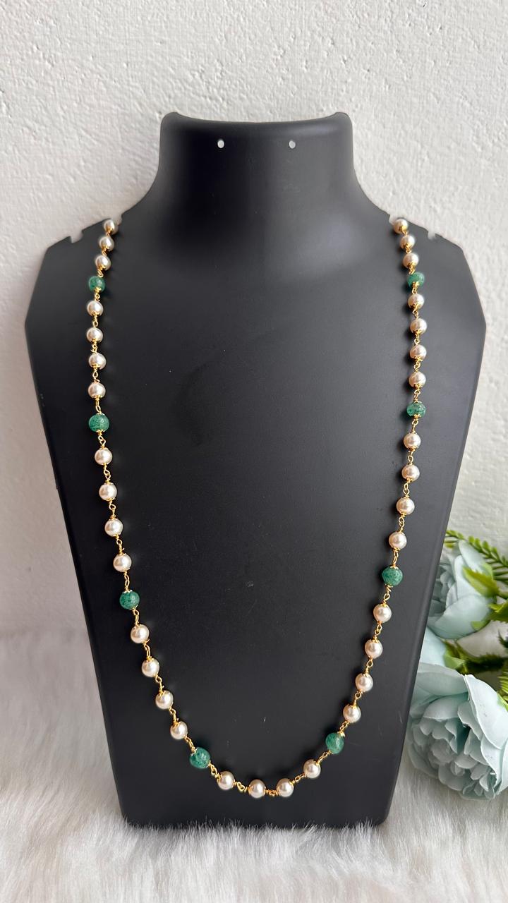 long green beads chain