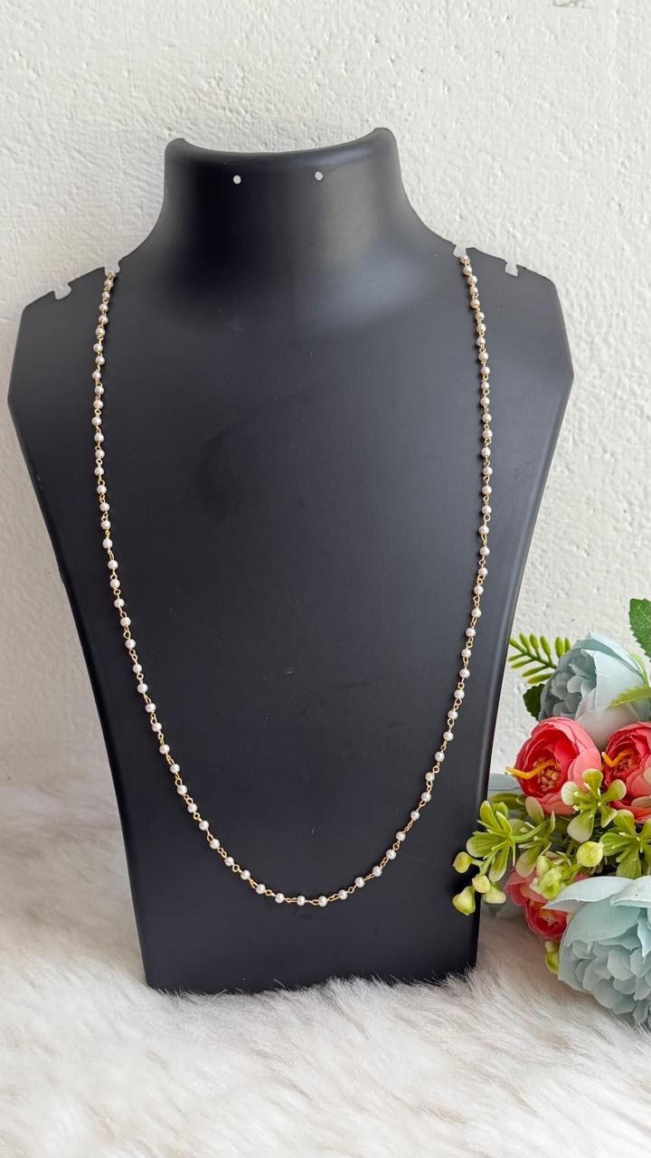 1 layer round pearl chain