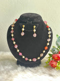 short pink beads set