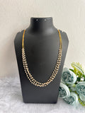 3 layer gold round pearl chain