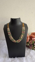 7 layer gold multi pearl chain