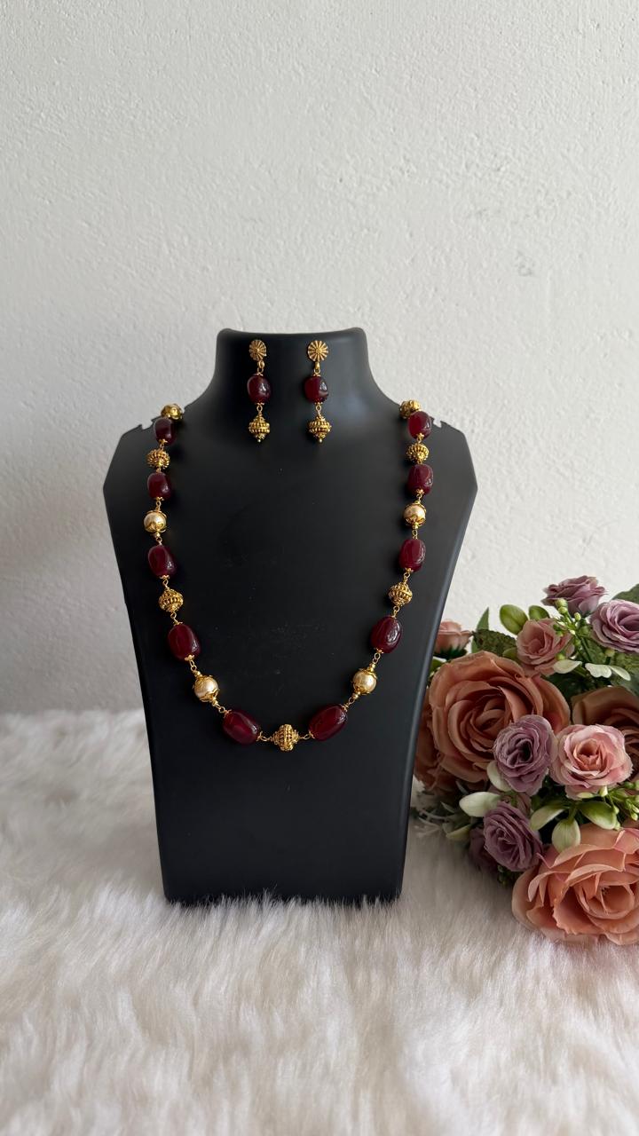 royal red antique pearls